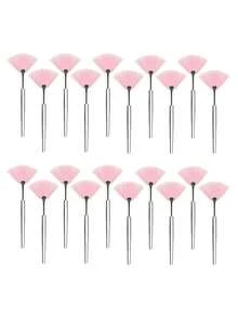 Bộ 15 cọ đắp mặt nạ hình quạt lông mềm, cọ phủ axit, dụng cụ chăm sóc da mỹ phẩm, thích hợp cho mặt nạ bùn. - Nhiều màu - Xem 16