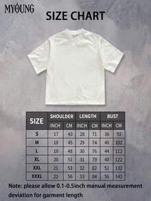 100% Pure Cotton Printed T-Shirt  X Logo Streetwear Graffiti Style Fashion Statement  Design S To 3XL Short-Sleeved Round Neck Casual Top Suitable For All Seasons Men's Wear - 白色 - 查看 9