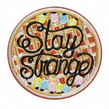 1片格子图案英文短语熨烫刺绣贴片，熨烫刺绣装饰，布料工艺缝纫刺绣贴片，适用于男士帽子、服装、牛仔裤、夹克 - A - 查看 11