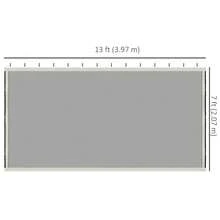 Outsunny Replacement Mosquito Netting For Gazebo 10' X 13' Black Screen Walls For Canopy With Zippers For Parties And Outdoor Activities, White - White - View 7