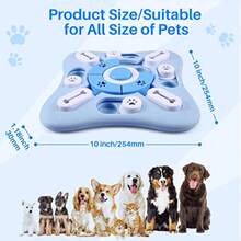 QILP Interactive Dog Puzzle T For Large Medium Small Smart D Squeaky Dog Enricent T Mentally Stimn T For Training Dog Treat Chew Toy Gif For Puppy Ca - Cấp độ 2 Xanh lam - Xem 4