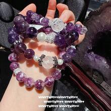 Crystal Set - 3116QIP Rich Violet Slim Waist Bracelet - No Box - View 1