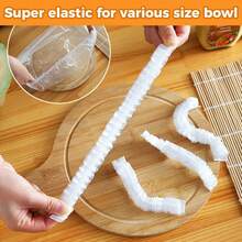 10/50/100pcs Reusable Stretch Silicone Food Covers, Silicone Wrap, Alternative To Kitchen Bowl & Plate Sealing Covers - Clear - View 4