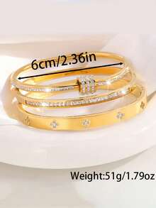 RAYQUEEN Stainless Steel Fashionable Versatile Bracelet Set, Suitable For Gifts - Set - View 6