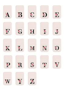 1pc Mini Flower Black Letters Foldable Portable Makeup Mirror,Letters Of A-Z Makeup Mirror With Bracket, Travel Mirror, Beauty Products, Desktop Makeup Mirror, Rectangular Desktop Compact Mirror Foldable Small Minimalist Makeup Mirror, Travel Portable Makeup Mirror For Women's Gift - The Best Gift For Mom And Teacher - Multicolor - View 2