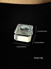 可重复使用的玻璃指甲油调色盘，易于清洁的美甲绘画工具 - 無色 - 查看 9