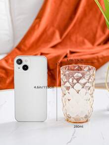 2个/4个装菱形图案透明牙刷架杯，家用饮水杯 - 彩色 - 查看 11