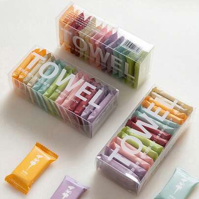 28pcs Thick Compressed Towels, Super Soft & Absorbent, Portable Travel Essential, Suitable For Travel, Camping, Hiking, Office, School, Hotel, Home, Guest Reception, Emergency And More