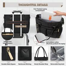 Teacher Tote Bag With Insulated Lunch Compartment, 15.6 Inch Laptop Bag, Women's Lightweight Work Bag, Nurse Bag, Professional Briefcase, Computer Handbag, Suitable For Office, School, Nursing Work, Black - Multicolor - View 8