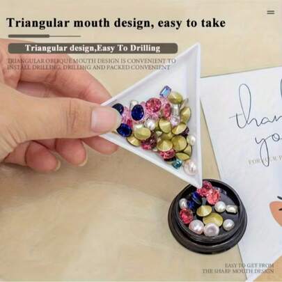 10pcs Plastic Triangle Bead Sorting Tray, Jewelry Beads & Diamond Painting Supplies Organizer Tray For Craft Material Classification Storage