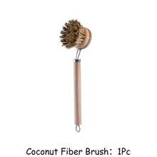 1pc Replaceable Head Wooden Handle Dish Brush, Multi-Functional Natural Bristle Kitchen Cleaning Brush For Bowls, Plates, Pots - Detachable Cleaning Brush - View 12