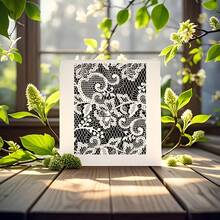 Plantillas florales reutilizables, adecuadas para arte de pared DIY, scrapbooking y estampado en relieve - Plástico PET duradero, fácil de usar, plantilla de 10 pulgadas x 8 pulgadas - A - Ver 3