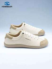 HOBIBEAR Giày không đế tối giản, unisex, đế bằng, cỡ rộng. - Màu nâu - Xem 3