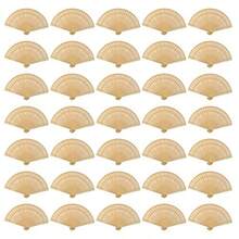 60 Pack Sandalwood Fans Wedding Favors Hand Held Folding Fans Wooden Openwork Personal Handheld Folding Fans For Wedding Party Home Decorations Birthday Gift - 如圖所示 - 查看 8