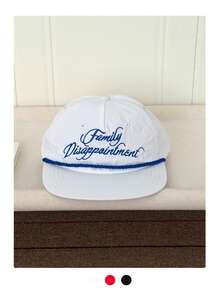1pc Breathable Spring Summer Letter Printed Flat Brim Baseball Cap, Plus Size Adjustable Fit,Beach,Holiday - Multicolor - View 17