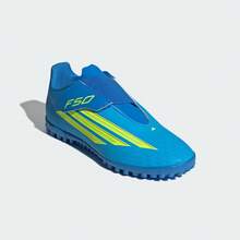 Adidas أحذية كرة قدم/كرة قدم للأطفال الصغار F50 CLUB VEL TF J ، عالية الجودة JS1486 - الأزرق - مشاهدة 5