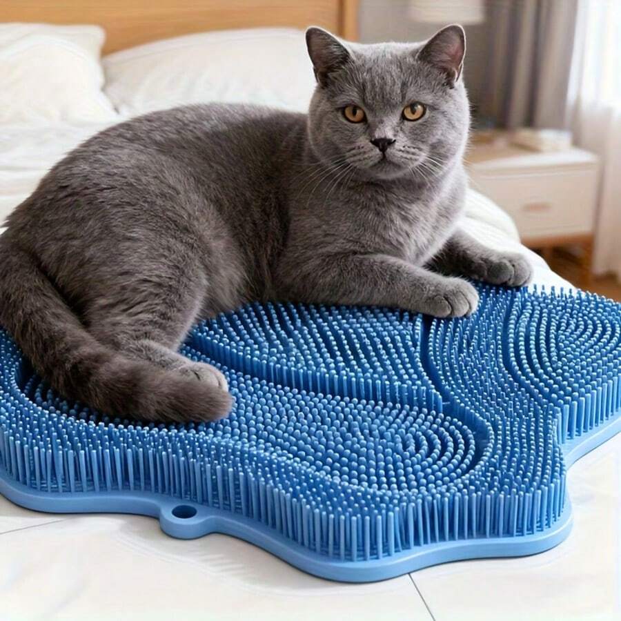 1pc Multi-Function Cat Grooming Brush, Suitable For Scratching, Brushing, Self-Cleaning, Easy To Remove Loose Hair, Applicable For Living Room/Balcony/Cat Room/Bathroom - one-size - View 1