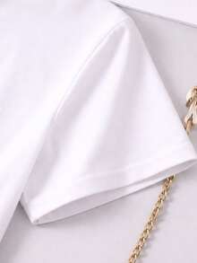 Camiseta Yeshua Feminina Camisa Cristã Religião Jesus 100% Algodão - Branco - Visão 3