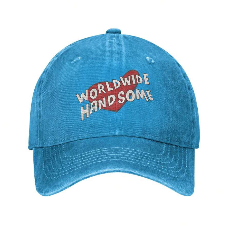 Washed Baseball Cap Bangtang Jin Worldwide Handsome Love Adjustable For Army Fans Merch, Ideal For Concert Support & Kpop Groupie Gifts - 藍色 - 查看 1