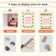 1幅耶利米书29:11圣经经文艺术印刷品，粉色基督教帆布海报，耶稣主题装饰画，适用于客厅、卧室或宿舍，可选择带框或不带框。 - 彩色 - 查看 2