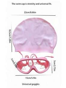 Bộ đồ bơi người lớn, thoải mái, không gây cọ xát, chống thấm nước, dành cho cả nam và nữ, gồm mũ bơi và kính bơi, chất liệu silicon. - A - Xem 4