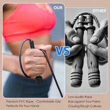 1pc Portable Adjustable Anti-Tangle Jump Rope For Men And Women, Professional Speed Training Endurance PVC Jump Rope, Suitable For Home Fitness, Yoga, Weight Loss, Fat Burning, Boxing Training, Anti-Tangle, Fast Jump Rope, Perfect For Fitness And Sports - Multicolor - View 1
