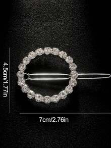 1/2pcs Minimalist Delicate Hollow Geometric Round Metal Hair Clips, Suitable For Women And Girls To Wear On Any Occasion. Elegant Gold Round Hair Clips - Firmly Secured, Suitable For Casual And Formal Occasions,Summer,Holiday,Travel - Multicolor - View 8
