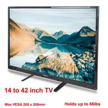 Lislark Two Pieces In One Set, This Tabletop TV Stand Is Designed For 14 To 42-Inch Plasma, LCD, And LED Screens. It Features A Universal Height-Adjustable Monitor Bracket And Is Compatible With VESA Sizes Ranging From 100X100 To 200X200 Mm - Negro - Ver 7