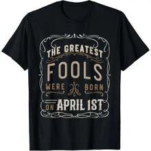 El sarcasmo se une al humor en la camiseta de cumpleaños del 1 de abril para los más grandes tontos. - Negro - Ver 2