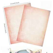 New Blank A4 Double-Sided Letter Paper, DIY Handwriting, Scrapbooking, Vintage Printing Paper - Pink Material Paper - View 7