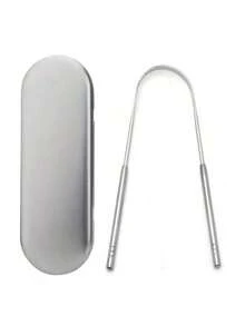 1个不锈钢舌刮器，口腔卫生工具，U型设计，去除口臭，适用于客厅、卧室、浴室家居装饰，旅行必备，婚礼派对生日礼物（送给男士、妈妈、爸爸、朋友），新年礼物，配饰，趣味礼品 - 多色 - 查看 6