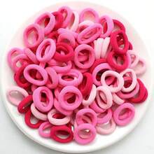 50pcs/100pcs Non-Damaging Hair Ties, Seamless Small Elastic Bands, Pastel Color Mini Hair Scrunchies, Stretchy Simple Hair Accessories,Festival,Party - Multicolor - View 10