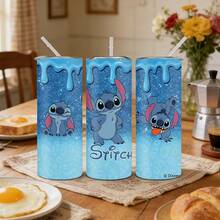 Disney 1个直筒保温杯，印有可爱史迪奇图案；600毫升不锈钢保温水瓶，带吸管；带防伪码的包装盒。 - 史迪奇 - 查看 4