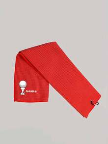 1pc Personalized Golf Towel, Customized Letter Pattern Golf Towel, Golf Gift, Customized Sports Towel, High Quality Quick Dry Golf Elements, Floral Name Golf Towel, With Hook, Personalized Golf Gift For Dad, Best Gift For Men, Father's Day Gift - Multicolor - View 6