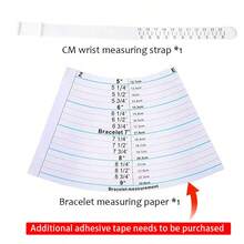 KLONKEE 2pcs Bracelet Sizer Tool, Bracelet Inner Diameter Measuring Card, Wrist Size Measurement Tool, Bracelet Circumference Measuring Tool, Suitable For DIY Bracelet Jewelry Making, Convenient Portable Crafting Tool - Multicolor - View 9