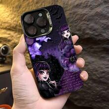Draculaura murciélagos morados arte de papel tapiz góticofunda de teléfono Fundas compatibles con ,Apple,VIVO,OPPO,,, y Honor.Fabricadas en silicona TPU,ofrecen protección contra golpes y caídas. - Negro - Ver 4