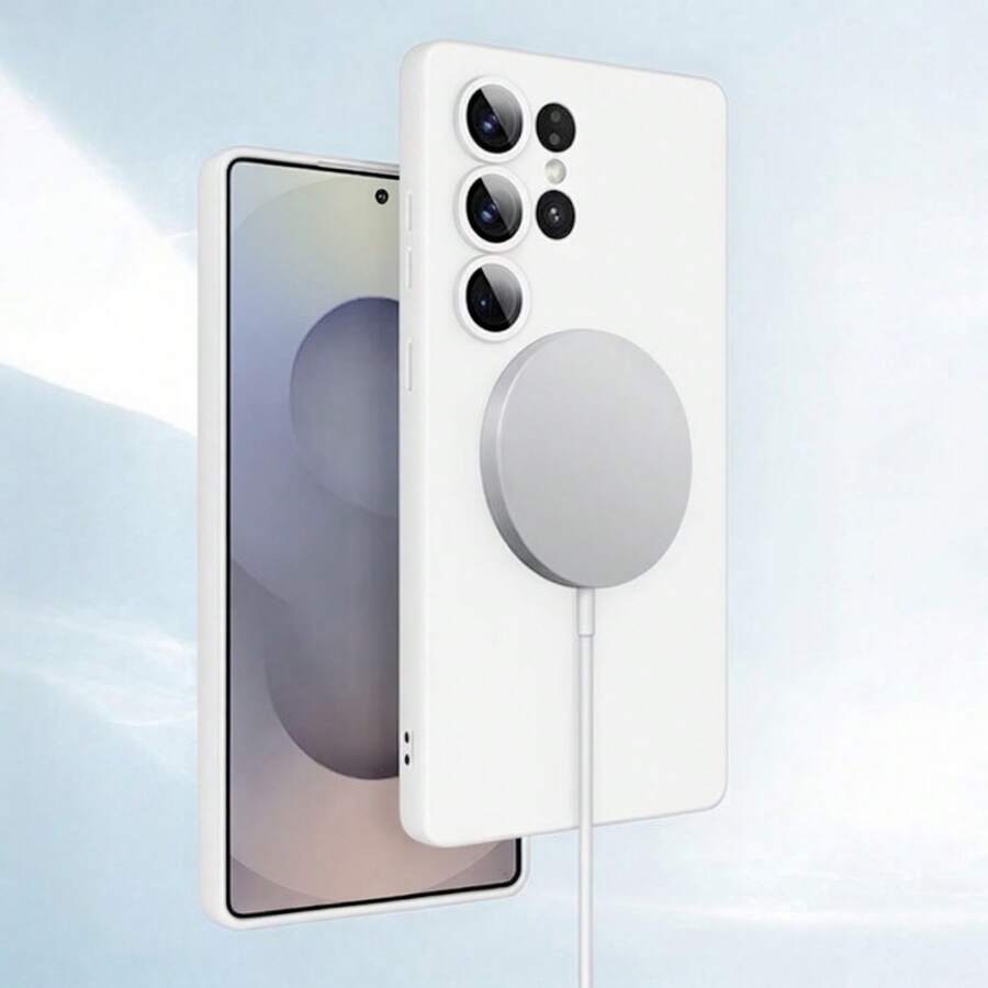 1个奶油白陶瓷液态硅胶亲肤磨砂防指纹强磁环兼容无线充电保护壳，防滑防尘防震，适用于三星Galaxy S26 Ultra/S26 Plus/S26/S26 Edge/S26 Pro/S25 Ultra/S25 Plus/S25/S25 Edge/S25 FE/S24 Ultra/S24 Plus/S24/S23 Ultra/S23 Plus/S23/S23 FE/S22 Ultra/S22 Plus/S22/S21 Ultra/S21 Plus/S21/S20 Ultra/S20 Plus/S20/S20 FE/A57/A37/A17/A07/A56/A36/A26/A55/A35/A25/A15/A24/A34/A14/A16/A06/A05