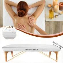 Disposable Bed Sheets, Durable Elastic Bed Cover, Breathable Disposable SPA Bed Sheets, Made Of White Non-Woven Fabric - Multicolor - View 3