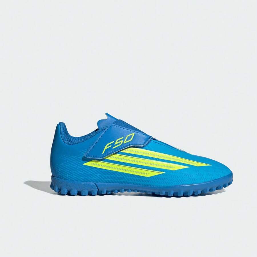 Adidas أحذية كرة قدم/كرة قدم للأطفال الصغار F50 CLUB VEL TF J ، عالية الجودة JS1486 - الأزرق - مشاهدة 1