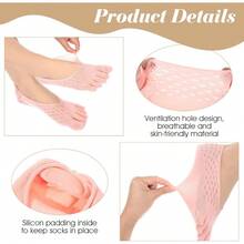 5 Pairs Ortho Toe Compression Socks, Bunion Toe Alignment Relief Socks Toe Yoga Sock Toe Sock For Women No Show Low Cut Five Finger Sock For Women & Men - default - 查看 3