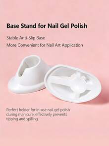 ART LALIC 2个装指甲油瓶架，防滑底座，稳固的美甲工具收纳架 - 彩色 - 查看 2