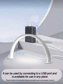 1 đèn LED hình trăng lưỡi liềm dùng nguồn USB, di động, thích hợp cho làm móng, nối mi, chiếu sáng hình xăm, thiết kế thời trang, chiếu sáng móng tay, quà tặng đèn bàn hiện đại - Một cỡ - Xem 13