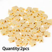 2/3颗铜质皇冠、心形和圆形光滑隔珠，DIY首饰制作材料，适用于项链、手链等。 - 間隔珠 - 查看 8