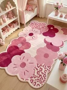 1 buah Karpet Tebal Motif Leopard Bunga, Karpet Area Mewah, Cocok untuk Musim Gugur/Musim Dingin, Dekorasi Kamar Tidur/Ruang Tamu, Dapat Dicuci, Hadiah Hari Ibu - MultiWarna - View 1