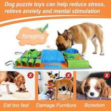QILP Snuffle  For D Interactive Dog Puzzle Toy For Bored And Mental Stimn Enricent Feeding Game Sn  Helps Ow Eating And Keep Bu - Xanh lam Xanh lục Cam - Xem 5
