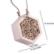 Khách sạn côn trùng trong vườn của tôi - Nhà tre treo cho ong rừng, bướm cánh ren và bọ rùa. Khách sạn côn trùng bằng tre tự nhiên có dây treo. Nhà côn trùng nhỏ kèm bảng phân loại côn trùng. Hộp làm tổ cho côn trùng bằng tre. - Xem 2