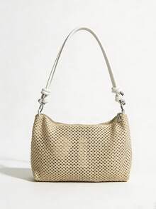 Bohemian Style Handmade Woven Crossbody Shoulder Bag - This Exquisite And Casual Vacation-Style Handmade Zipper Beach Bag Is Spacious, Lightweight And Multi-Functional, Perfect For Travel, Vacation, Beach Outings, Festivals, Shopping And Daily Use. This Is An Absolute Must-Have For Summer Vacations And A Fashionable Beach Accessory, Also An Ideal Mother's Day Gift. - Multicolor - View 12