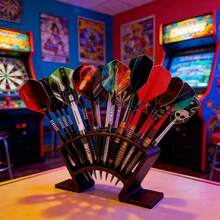 1 Stück Dartscheiben Halter - platzsparender Spielzimmer oder Wettkampf Rahmen - Dart Zubehör für Spieler und Sammler - Verschiedenfarbig - Übersicht 4