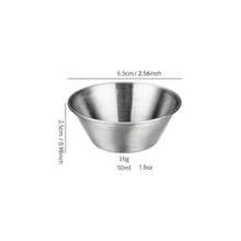 2/4/6/8cps Stainless Steel Condiment Cups - For Tomato Sauce, 1.5oz (50ml) For Dipping Sauces - Ideal For Home And Restaurant Use, Brushed Metal Finish, Dipping Sauce Dish - Silver - View 4