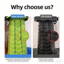 1pc Rainbow Expandable Bench - Outdoor Portable Plastic Folding Adjustable Chair, Suitable For Queuing, Fishing Or Train Sitting - Multicolor - View 5